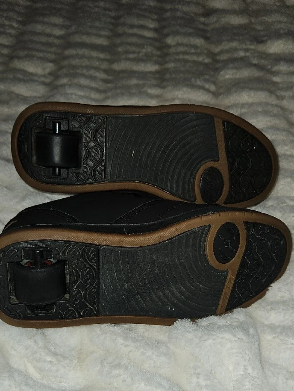 Heelys Boys Black Sneakers with Brown Gum Outsole